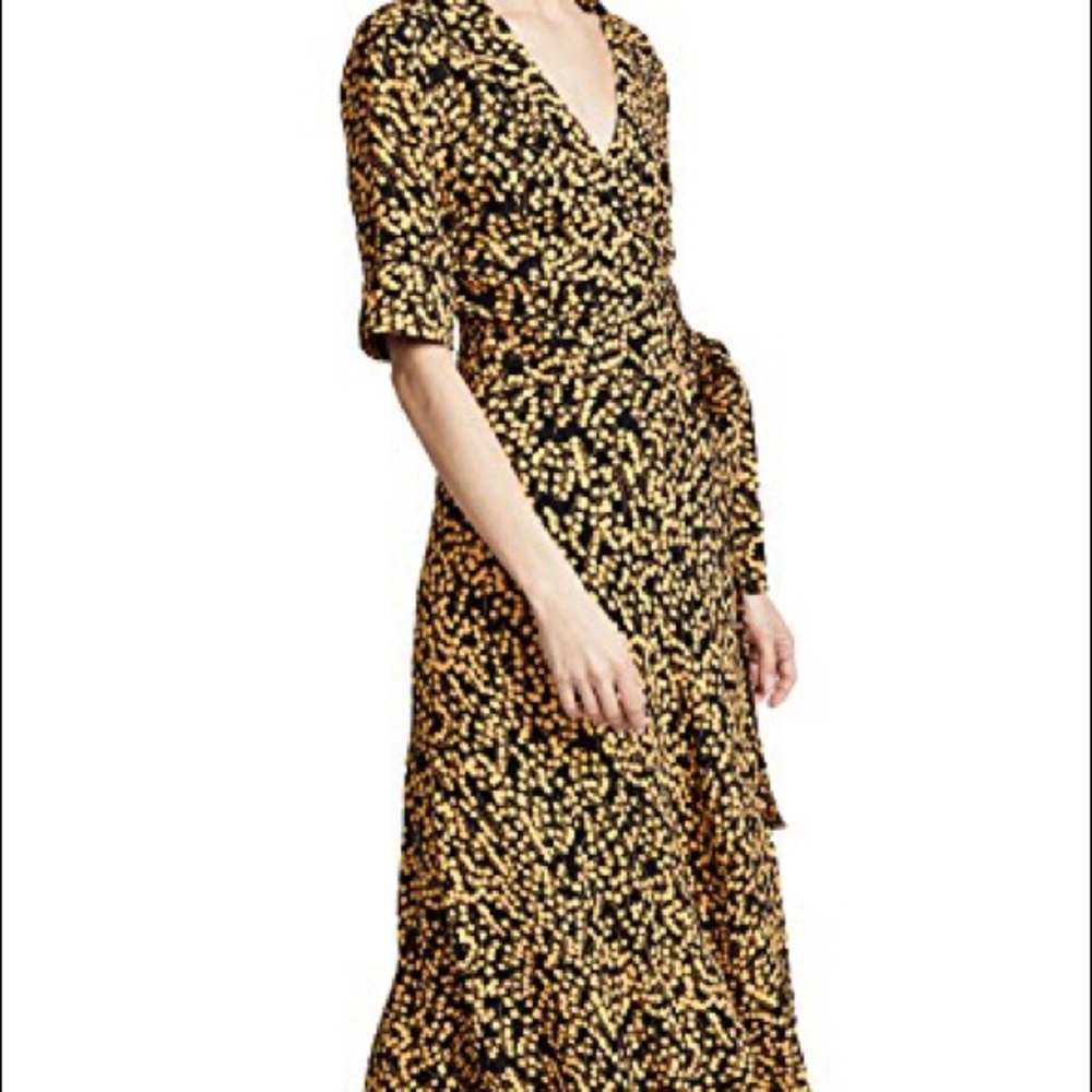 Ganni Printed Crepe Dress